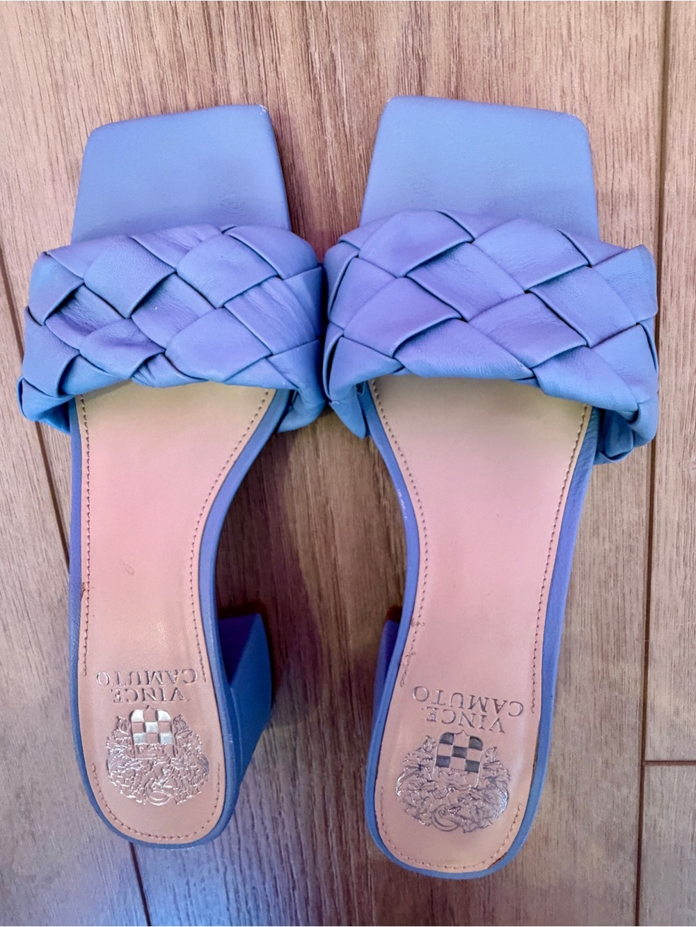 Vince Camuto Blue Braided Slide Sandals